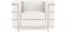 Buy Design Armchair - Upholstered in Vegan Leather - Bour White 60657 - prices