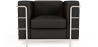 Buy Design Armchair - Upholstered in Vegan Leather - Bour Black 60657 - in the UK