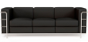 Buy 3-Seater Sofa - Upholstered in Vegan Leather - Bour Black 60659 - in the UK