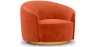 Buy Curved Design Armchair - Upholstered in Velvet - Treya Brick 60647 at MyFaktory