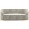 Buy 3/4-Seater Velvet Upholstered Sofa - Treya Light grey 60648 - prices