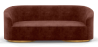 Buy 3/4-Seater Velvet Upholstered Sofa - Treya Chocolate 60648 at MyFaktory