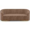 Buy 3/4-Seater Velvet Upholstered Sofa - Treya Chocolate 60648 in the United Kingdom