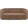 Buy 3/4-Seater Velvet Upholstered Sofa - Treya Chocolate 60648 in the United Kingdom