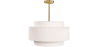 Buy Ceiling Pendant Lamp - Fabric Shade - Gerbu Aged Gold 60680 - in the UK