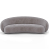 Buy Velvet Curved Sofa - 3/4 Seats - Nathan Light grey 60691 - prices