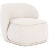 Buy Bouclé Fabric Upholstered Armchair - Treyton White 60703 - in the UK
