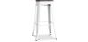 Buy Industrial Design Bar Stool - Wood & Steel - 76cm - Metalix White 54406 home delivery