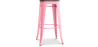 Buy Industrial Design Bar Stool - Wood & Steel - 76cm - Metalix Pink 54406 with a guarantee