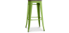 Buy Industrial Design Bar Stool - Wood & Steel - 76cm - Metalix Light green 54406 - in the UK