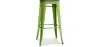 Buy Industrial Design Bar Stool - Wood & Steel - 76cm - Metalix Light green 54406 in the United Kingdom