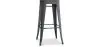 Buy Industrial Design Bar Stool - Wood & Steel - 76cm - Metalix Dark grey 54406 - prices