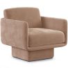 Buy Velvet Upholstered Armchair - Ren Cream 60698 - in the UK