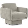 Buy Velvet Upholstered Armchair - Ren Light grey 60698 at MyFaktory