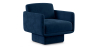 Buy Velvet Upholstered Armchair - Ren Dark blue 60698 in the United Kingdom