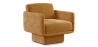 Buy Velvet Upholstered Armchair - Ren Mustard 60698 with a guarantee