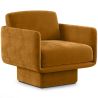 Buy Velvet Upholstered Armchair - Ren Mustard 60698 with a guarantee