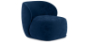 Buy Velvet Upholstered Armchair - Treyton Dark blue 60702 in the United Kingdom