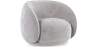 Buy Curved Velvet Upholstered Armchair - William Light grey 60692 in the United Kingdom