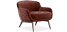 Buy Velvet Upholstered Armchair - Selvi Chocolate 60694 at MyFaktory