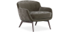 Buy Velvet Upholstered Armchair - Selvi Taupe 60694 in the United Kingdom