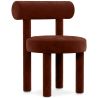 Buy Dining Chair - Upholstered in Velvet - Reece Chocolate 60708 in the United Kingdom