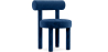 Buy Dining Chair - Upholstered in Velvet - Reece Dark blue 60708 - prices