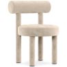 Buy Dining Chair - Upholstered in Velvet - Reece White 60708 - in the UK