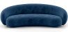 Buy Velvet Curved Sofa - 3/4 Seats - Nathan Dark blue 60691 - prices