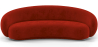 Buy Velvet Curved Sofa - 3/4 Seats - Nathan Red 60691 - in the UK