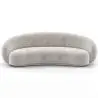 Buy Velvet Curved Sofa - 3/4 Seats - Nathan Light grey 60691 - prices