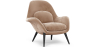Buy Velvet Upholstered Armchair - Opera Cream 60706 at MyFaktory