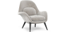 Buy Velvet Upholstered Armchair - Opera Light grey 60706 home delivery