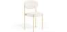 Buy Dining Chair - Upholstered in Bouclé Fabric - Golden Metal - Martha White 61006 - in the UK