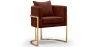 Buy Dining Chair - With armrests - Upholstered in Velvet - Vittoria Chocolate 61009 - prices