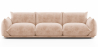 Buy 3-Seater Sofa - Velvet Upholstery - Urana Beige 61013 - prices