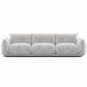 Buy 3-Seater Sofa - Velvet Upholstery - Urana Light grey 61013 - prices