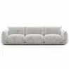 Buy 3-Seater Sofa - Velvet Upholstery - Urana Light grey 61013 - prices