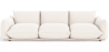 Buy 3-Seater Sofa - Bouclé Fabric Upholstery - Urana White 61014 - in the UK