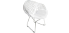 Buy Dining Chair Bertold Diam in Chrome Steel  White 16443 - prices