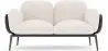 Buy 2-Seater Sofa - Upholstered in Bouclé Fabric - Greda White 61022 - in the UK