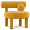 Buy  Armchair - Upholstered in Velvet - Fera Yellow 60696 in the United Kingdom