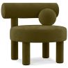 Buy  Armchair - Upholstered in Velvet - Fera Olive 60696 - in the UK