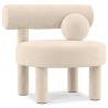 Buy  Armchair - Upholstered in Velvet - Fera White 60696 - in the UK