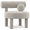 Buy  Armchair - Upholstered in Velvet - Fera Light grey 60696 home delivery