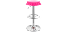 Buy Swivel Chromed Metal Bottle Cap Bar Stool - Height Adjustable Pink 49737 in the United Kingdom