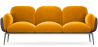 Buy 3-Seater Sofa - Upholstered in Velvet - Greda Yellow 60652 at MyFaktory
