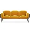 Buy 3-Seater Sofa - Upholstered in Velvet - Greda Yellow 60652 in the United Kingdom