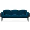 Buy 3-Seater Sofa - Upholstered in Velvet - Greda Dark blue 60652 home delivery