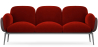 Buy 3-Seater Sofa - Upholstered in Velvet - Greda Red 60652 home delivery